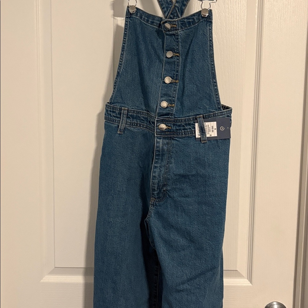 💙 Universal Thread Medium Wash Wide Leg Denim Overalls - Picture 4 of 6